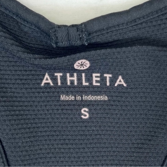 ATHLETA Black Tinker Tank Built in Bra Cinched Bottom Activewear Yoga Size Small - Picture 7 of 11